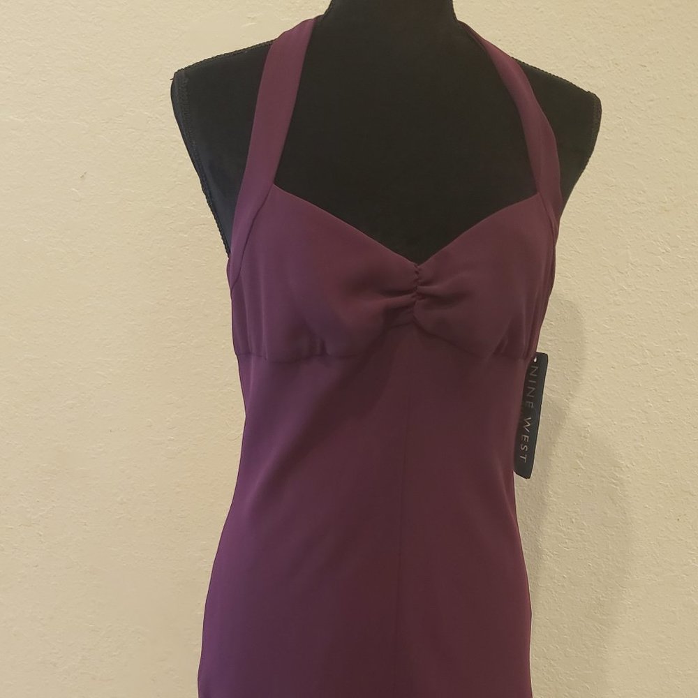 NWT Nine West Formal Plum Wine  Dress